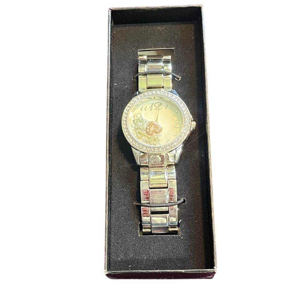 Forever, sparkling charm‎ Silver Watch with Crystal Accents